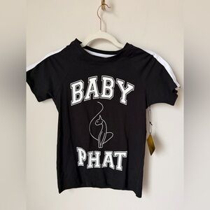 Viral Baby Phat Black varsity rhinestone Baby T-Shirt